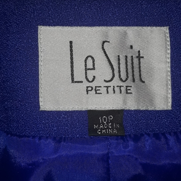Le Suit (Size 10P) Blue (Vintage Style) Short Sleeve Blazer - Picture 7 of 7